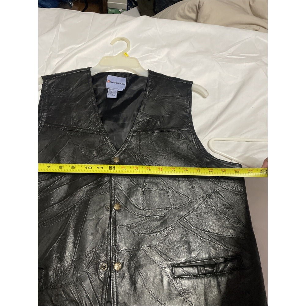 Direct Source Inc Men's Patchwork Leather Vest Si… - image 7